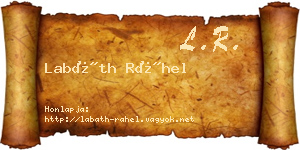 Labáth Ráhel névjegykártya